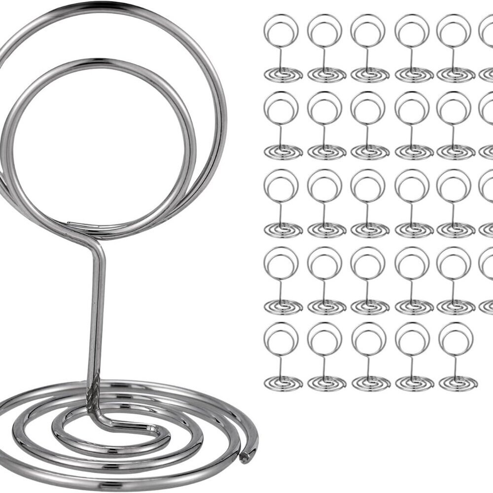 30PCS Table Number Holders Place Card Holder - Photo Holders for Tables, Cards S